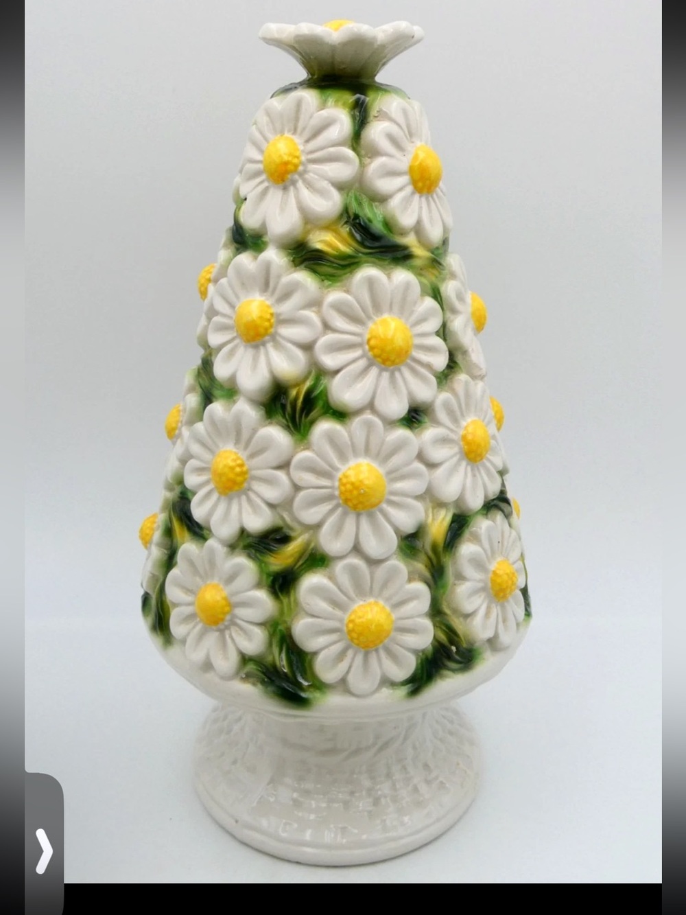 VTG Italian Pottery Daisy Topiary. Accent decor . Made in Italy